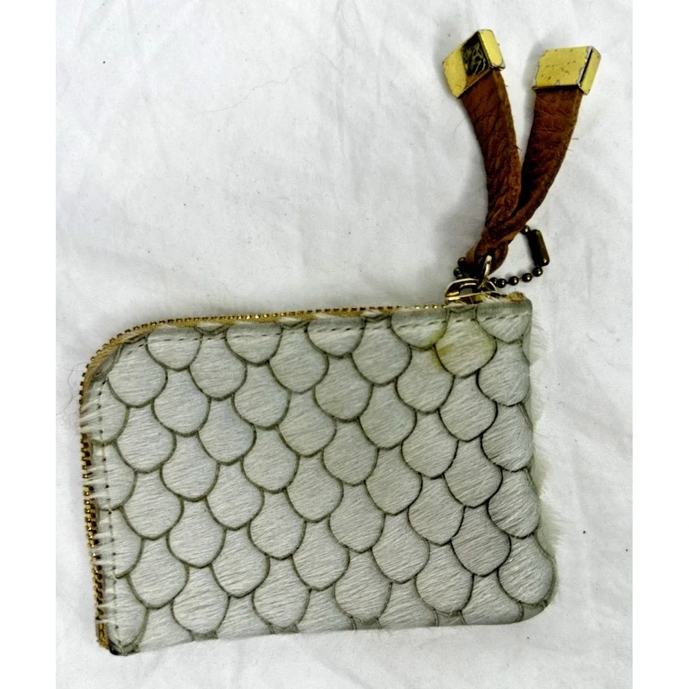 K Slade Wallet Mini Pony Hiar Leather Zipper Made to Hold handcrafted USA
